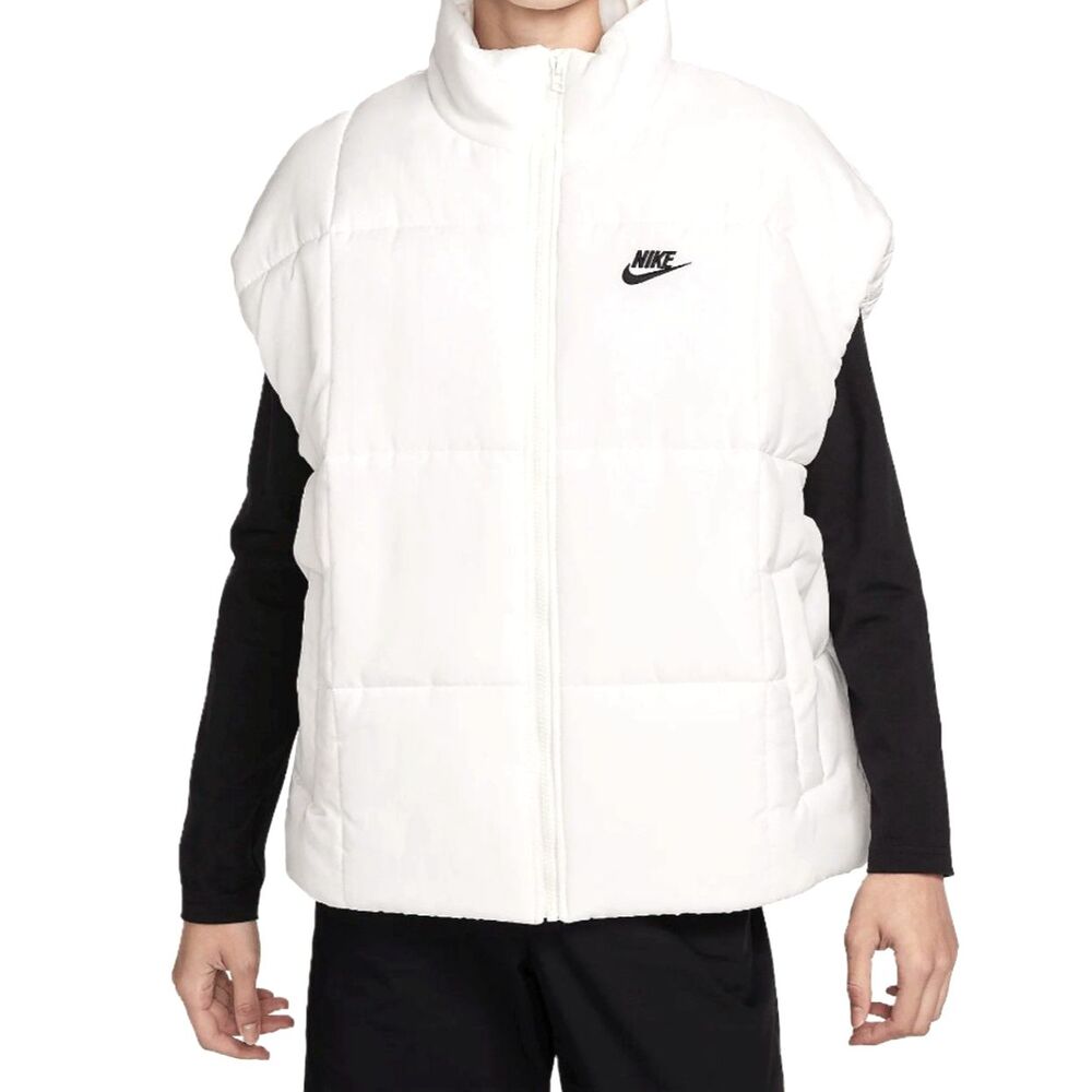 Nike Sportswear White Oversized/Loose-Fit Puffer Vest - Size XS - NWT